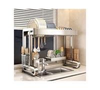 Scolapiatti salvaspazio e ripiano per lavello, efficiente scolapiatti per bancone della cucina, strato singolo, 96 cm, semplifica la nizzazione della tua cucina e massimizza lo spazio