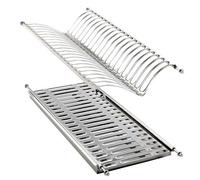 Mensola Colapiatti In Acciaio Inox Con Supporti Laterali E Vaschetta 76 Cm