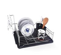 Scolapiatti, Scolapiatti, da bancone cucina in acciaio inossidabile 304 con scolapiatti for sopra il lavello Robusto Piatto Nero