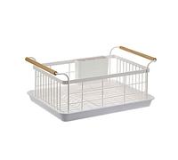 Scolapiatti, Scolapiatti da cucina, scolapiatti con, ripiano in metallo antiruggine for forniture, bancone, organizer, portautensili