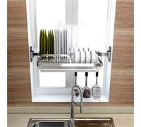 Scolapiatti,scolapiatti in Acciaio Inossidabile 304,scolapiatti da Cucina,scolapiatti Parete,scolapiatti Finestra,80B,100c