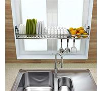 Scolapiatti,scolapiatti in Acciaio Inossidabile 304,scolapiatti da Cucina,scolapiatti Parete,scolapiatti Finestra,80B,100c