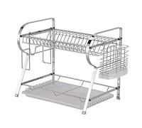 Scolapiatti, Scolapiatti Portaoggetti e Stendino in Acciaio Inossidabile a 2 Strati for Piani di Lavoro o Lavelli da Cucina Colina Baja