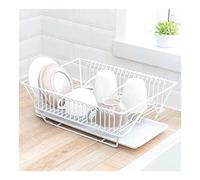 Scolapiatti, Scolapiatti, Scolapiatti in plastica Scolapiatti Vassoio for asciugatrice Grande scolapiatti for lavandino Piano di lavoro Organizzatore for cucina Scolapiatti Scolapiatti da cucina(White