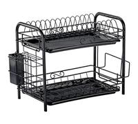 Scolapiatti, Scolapiatti, Scolapiatti Scolapiatti Scolapiatti a 2 strati Scolapiatti da cucina in metallo con portautensili Scolapiatti Supporto for tagliere Scolapiatti Scolapiatti Scolapiatti Scolap