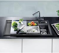 Scolapiatti sopra il lavandino, scolapiatti arrotolabile per bancone della cucina, accessori essenziali per la cucina per la nuova casa (20 tubi 50 x 40 cm)