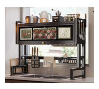 Scolapiatti sopra il lavello con più cestini per bancone della cucina salvaspazio