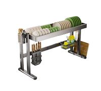 Scolapiatti sopra il lavello, grande capacità salvaspazio scolapiatti per bancone della cucina, design a strato singolo per una conservazione e un'organizzazione efficienti