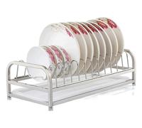 Scolapiatti Stabile Cucina Monostrato Stoccaggio Home Organizer Ciotola Piatto Scolapiatti Scaffale Portapiatti In Acciaio Inossidabile Moderno Organizzatore da Cucina(Blue,Silver)
