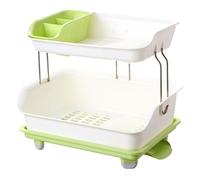 Scolapiatti Stabile Doppio Strato Stendino Stoccaggio Scolapiatti Scaffale Cucina Stoviglie Tazza Ciotola Organizzatore Moderno Organizzatore da Cucina(Pink)