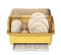 Scolapiatti Stabile Organizzatore Da Cucina Scolapiatti Stoviglie Stoccaggio Ciotola Portaoggetti Scaffale Organizer Moderno Organizzatore da Cucina(Yellow,45 * 27 * 35cm)