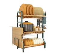 Scolapiatti Stabile Piatto Per La Casa Stendino Piatto Cucina Scaffale Piatto Bacchette Coltello E Forchetta Stoccaggio Moderno Organizzatore da Cucina(Grün,52 * 23.5 * 63.5cm)