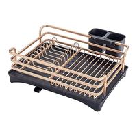 Scolapiatti Stabile Portapiatti In Lega Di Alluminio Portaoggetti Da Cucina Scolapiatti Scolapiatti Piatto Di Asciugatura Ripiano Per Lavello Forniture Contenitore Per Coltelli E Forchette Moderno Org