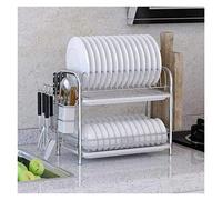 Scolapiatti Stabile Scaffale Per Piatti In Acciaio Inossidabile Scaffale Per Lavello Portaposate Antiscivolo Organizzatore Per Stendibiancheria Da Cucina Moderno Organizzatore da Cucina(A)