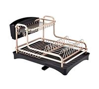 Scolapiatti Stabile Scaffale Per Piatti In Alluminio, Organizer Da Cucina, Scolapiatti, Scolapiatti Moderno Organizzatore da Cucina(2 Tier)