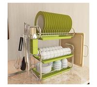 Scolapiatti Stabile Scaffale Per Scolapiatti Da Cucina In Acciaio Inox A 3 Livelli Moderno Organizzatore da Cucina(D)