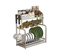 Scolapiatti Stabile Scaffale Per Stoviglie Da Cucina Scaffale Portaoggetti Per Stoviglie Scaffale Portaposate In Acciaio Inox Portaposate Stendibiancheria Moderno Organizzatore da Cucina