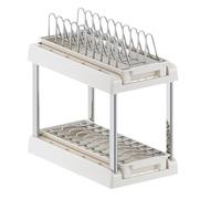 Scolapiatti Stabile Scolapiatti A 2 Ripiani, Scolapiatti, Asciugatrice, Salvaspazio, Organizer Per La Conservazione Di Utensili Da Cucina Moderno Organizzatore da Cucina