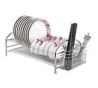 Scolapiatti Stabile Scolapiatti argento Scolapiatti Scolapiatti in acciaio inossidabile Scolapiatti monostrato Scatola di immagazzinaggio per stoviglie Scaffale da cucina Moderno Organizzatore da Cuci