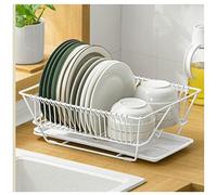 Scolapiatti Stabile Scolapiatti Con Scolapiatti Scolapiatti Da Cucina Portaoggetti Per Utensili Da Appoggio Per Uso Leggero Moderno Organizzatore da Cucina(White)