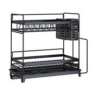 Scolapiatti Stabile Scolapiatti Per Lavello Da Cucina In Acciaio Inossidabile E Scolapiatti Ampio Portaposate Rimovibile Per Cucina Moderno Organizzatore da Cucina(2-Tier)