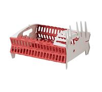 Scolapiatti Stabile Scolapiatti Pieghevole Scolapiatti Scolapiatti Da Cucina Portaoggetti Per Utensili Da Appoggio Per Uso Leggero Moderno Organizzatore da Cucina(Rot)