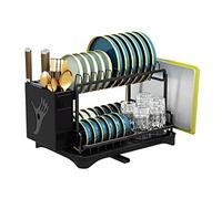 Scolapiatti Stabile Scolapiatti Porta Ciotola, Scaffale Asciugatura Sopra Lavello Cucina Posate Scolapiatti Organizzatore Scolapiatti A 2 Livelli Moderno Organizzatore da Cucina