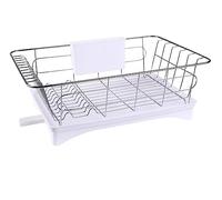 Scolapiatti Stabile Scolapiatti Stendibiancheria Con Scolapiatti Organizer Da Cucina Portaoggetti Stoviglie Stoviglie Moderno Organizzatore da Cucina(White)