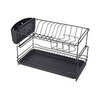 Scolapiatti Stabile Set Di Scolapiatti Scolapiatti In Acciaio A 2 Livelli Scolapiatti Scolapiatti Scolaposate In Metallo Cestello Per Posate Moderno Organizzatore da Cucina(B)