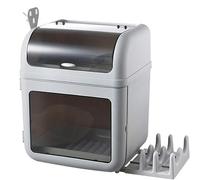 Scolapiatti Stabile Stendibiancheria Da Cucina Organizer Per La Conservazione Dei Piatti Scolapiatti Porta Utensili Con Coperchio Porta Tagliere Moderno Organizzatore da Cucina(Grey)