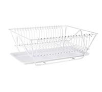 Scolapiatti Stabile Stendino Per Piatti In Ferro Con Scolapiatti Scolapiatti Da Cucina Organizer Per Utensili Da Appoggio Per La Casa Moderno Organizzatore da Cucina(White)