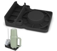 Scolapiatti Stanley Cup 30/40 oz, tappetino scolapiatti per posizionare Stanley Cup, cannuccia e coperchio, supporto in silicone per tumblers da 30/40 oz, accessori per Stanley Cup (nero) senza tazza