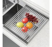Scolapiatti, Stendino arrotolabile sopra il lavello, multicolore, in diverse misure(Black,43x30cm/16.9x11.8in)