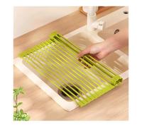Scolapiatti, Stendino arrotolabile sopra il lavello, multicolore, in diverse misure(Green,52x33cm/20.5x13.0in)