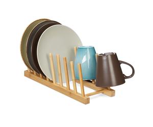 Scolapiatti supporto bambù cucina porta coperchi sgocciolatoio scola piatti casa