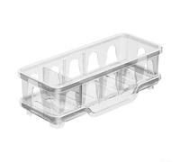 Scolapiatti trasparente per lavello e supporto per spugna con vassoio antigoccia rimovibile, organizer da cucina per risparmiare spazio sul piano di lavoro, 24 x 9,8 x 7,2 cm (trasparente)