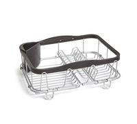 Scolapiatti Umbra Sinkin con porta bicchieri e porta posate rimovibile, da utilizzare sopra il lavandino o sul bancone.