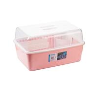 Scolapiatti verde con coperchio, contenitore salvaspazio e scolapiatti, inserto a forma di T, la soluzione ideale per la cucina per un'asciugatura e una conservazione efficienti.