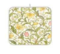 scolapiatti Vintage Gold Lily William Morris Beige scolapiatti con | Tappetino da cucina assorbente per bancone tappetino assorbente Caffè Bar Accessori da pranzo