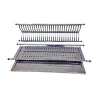 ScolapiattiI In ACCIAIO INOX Da Incasso Con Vaschetta Raccogligocce VARIE MISURE 86 76 66 56 cm MADE IN ITALY (76 CM)