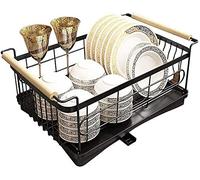 Scolaposate, scolapiatti, scolapiatti in acciaio inox con maniglia e beccuccio girevole regolabile, portautensili for bacchette, organizer di grande capacità for il bancone della cucina