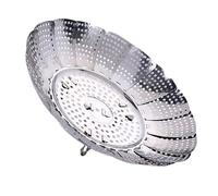 Scolare l'eccesso di cestello di vapore d'acqua, pentola a vapore pieghevole in acciaio inox, accessori versatili da cucina pratici e portatili, fornello separato in acqua, vassoio, cotto (lunghezza