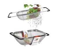 SCOLATUTTO SCOLA PASTA SCOLAPASTA INOX ESTENSIBILE PER LAVELLO KASAVIVA