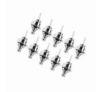 Scollette di chitarra Zenithaur, blocco del cinturino con cinghia grave a rilascio rapido con pulsanti da 10 pcs, METODO di sicurezza superati per bassi e chitarre elettriche (Argento)