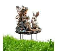 Scommesse decorative del giardino di Pasqua, Stakes del pastore di Pasqua,Decorazioni per cartelli di primavera | Decorazioni natalizie all'aperto, segni di uova di coniglietto primaverile acrilico