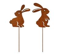 Scommesse decorative del giardino, pali del coniglietto - Bastoni di piante di ferro del coniglietto per Pasqua - Forniture per la decorazione per esterni per la casa fotografici per