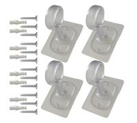 Scommesse per aste per tende da soffitto: supporto per aste per cortiine da tettoia | Ganci per sottostazioni per crtine techho per spogliatoio | 4 pezzi per aste per tende da 25-32