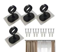Scommesse per aste per tende da soffitto: supporto per aste per cortiine da tettoia | Ganci per sottostazioni per crtine techho per spogliatoio | 4 pezzi per aste per tende da 25-32
