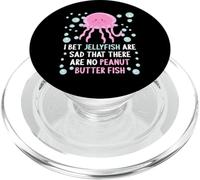 Scommetto che le meduse sono tristi che non ci siano pesci al burro di arachidi PopSockets PopGrip per MagSafe
