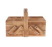 Scomparti for scatole da cucito in legno pieghevoli portatili Cuciture con filo Cucire cestini Organizzatori Scatole di gioielli Forniture for cucire for la casa Per Aghi Filo(Beige)